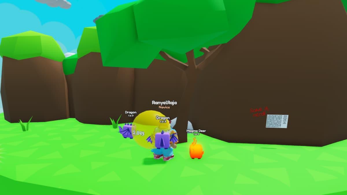 Die Rückseite der schwimmenden Insel