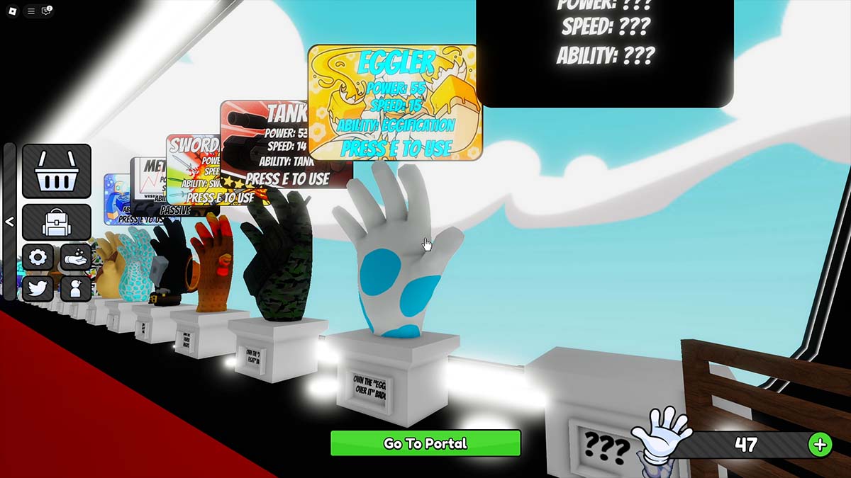 Bofetada batalla de guantes de huevo