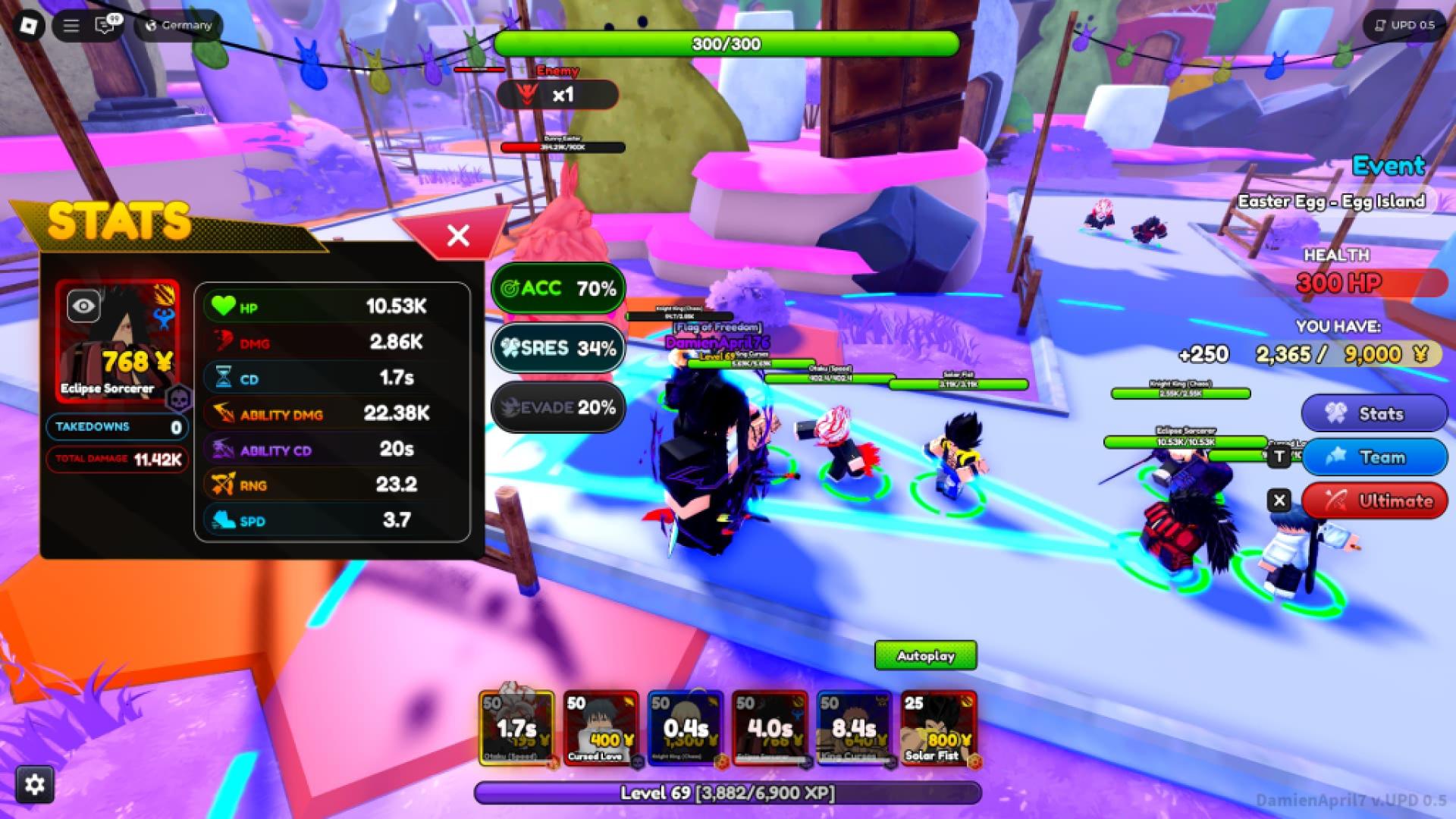 As melhores unidades são promovidas nas etapas do evento de Páscoa do Anime Rangers x Roblox Experience.