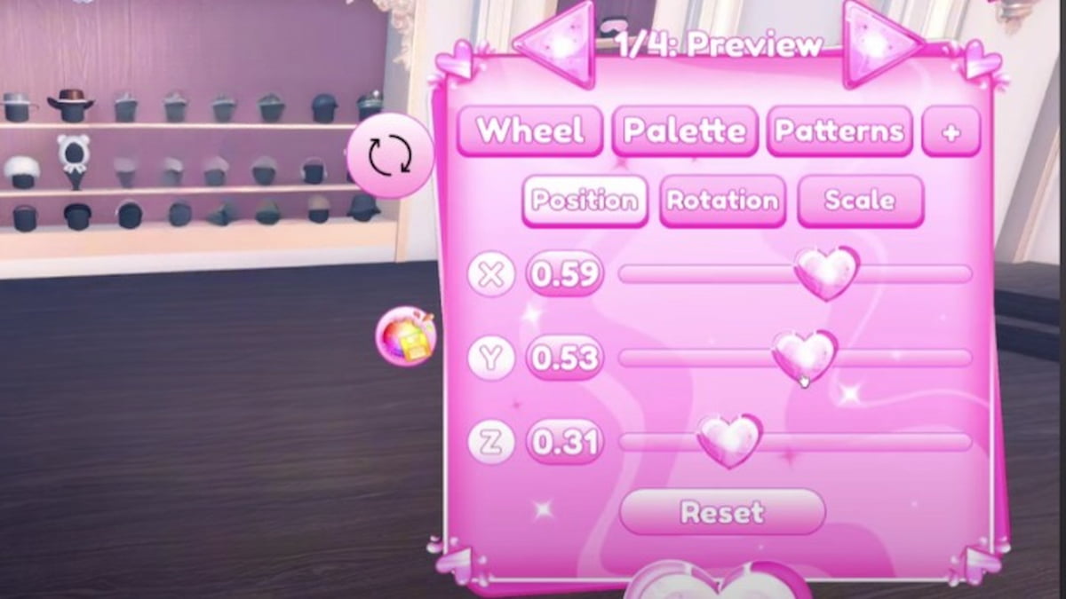 Screenshot della nuova funzionalità di regolazione degli accessori DTI.