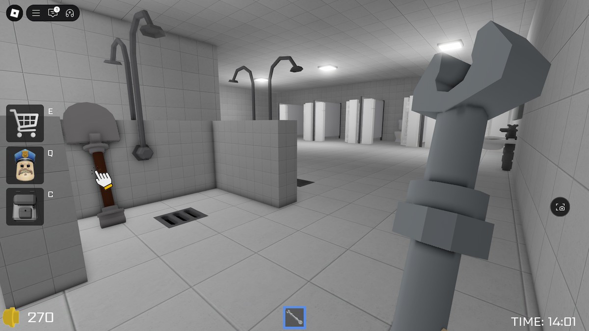 Das Badezimmer im Barry-Gefängnis.