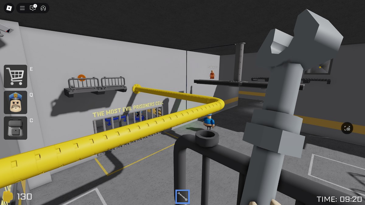 Vor der Zelle im Barry-Gefängnis.