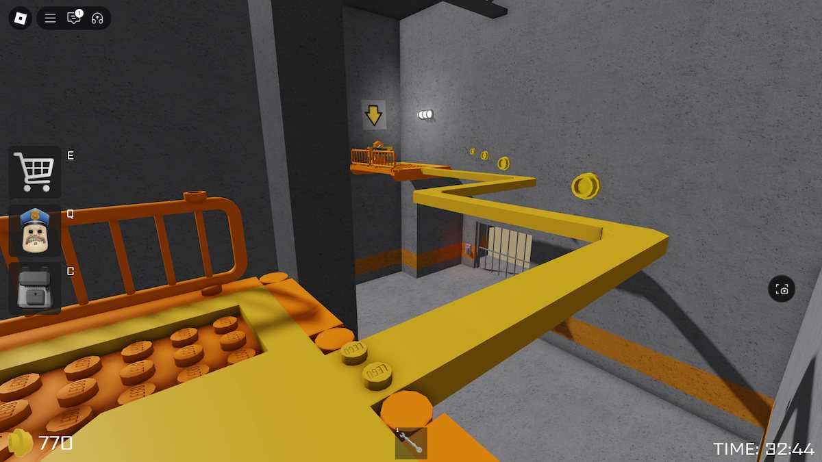 Der Standort der Waffe im Barry-Gefängnis.