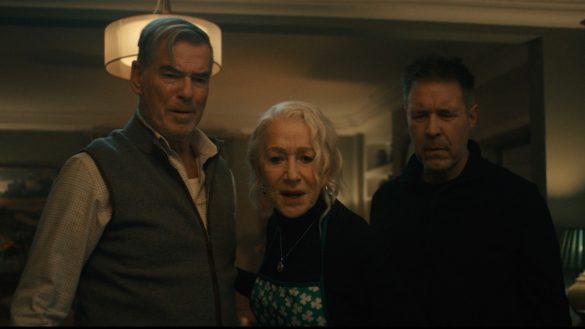 Pierce Brosnan, Helen Mirren, and Paddy Considine in MobLand