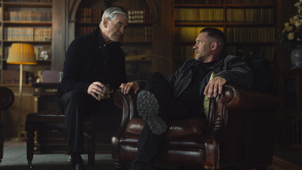 Pierce Brosnan and Tom Hardy in MobLand