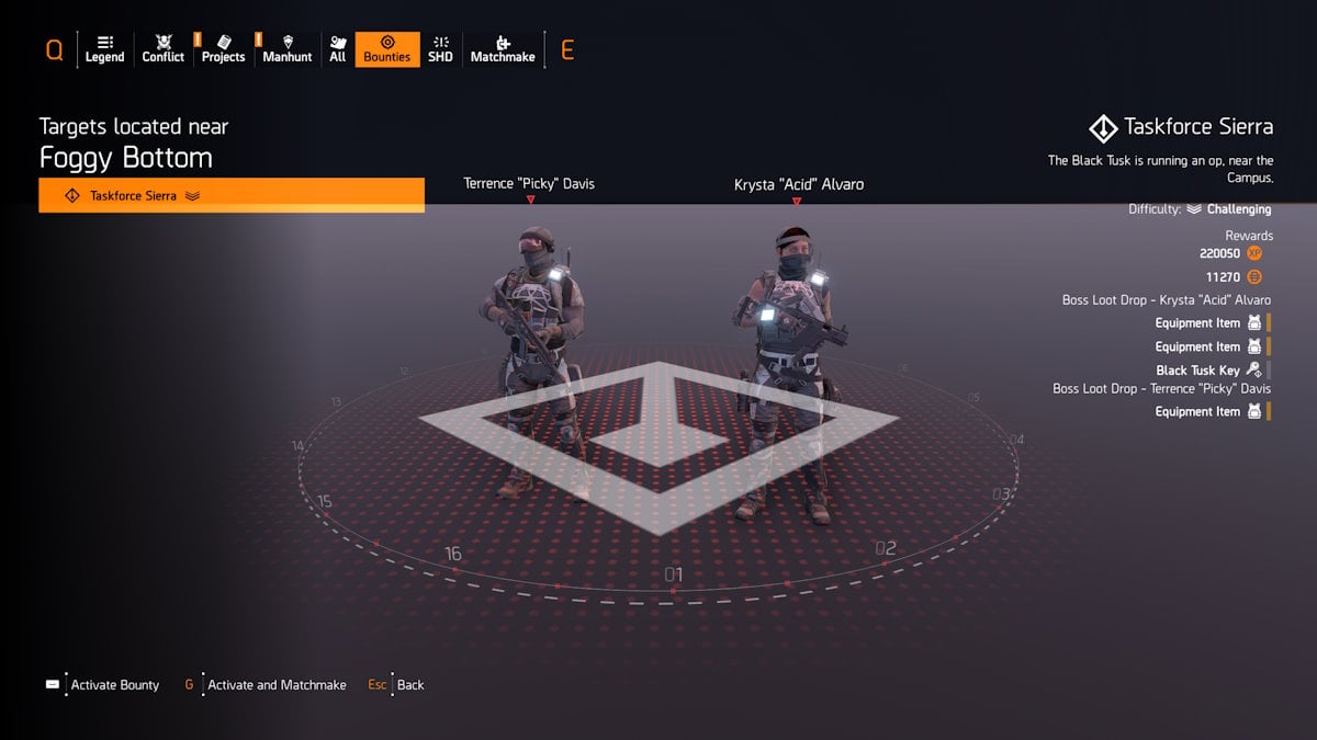 División 2 de colmillo negro