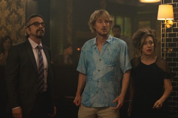 Marc Maron, Owen Wilson and Mariana Treviño in Stick
