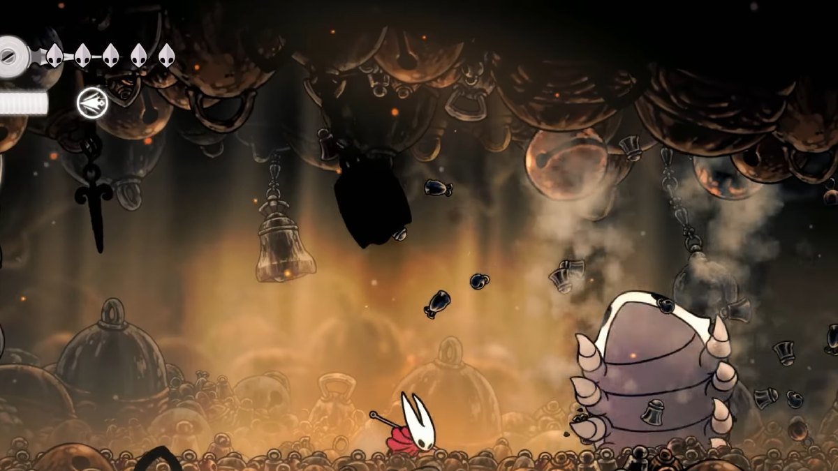 Hollow Knight Silksong Bell Beast Boss Bell Throw Attack