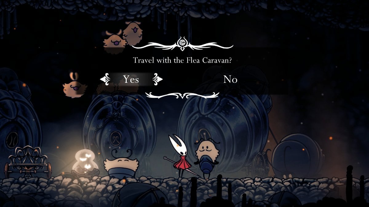 Hollow Knight Silksong perdió la recompensa de la caravana de las pulgas para viajar