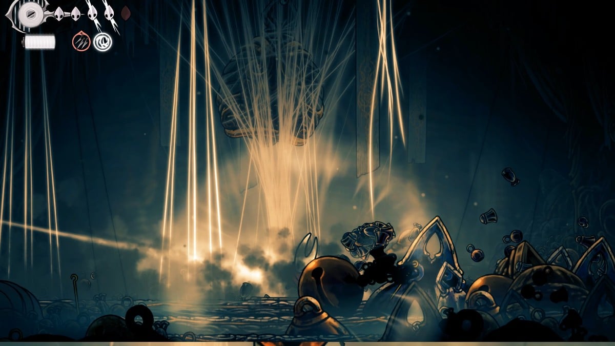 Hollow Knight Silksong Widow Boss lucha por las campanas de los ataques terrestres