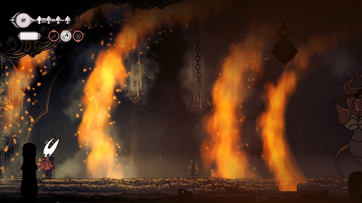 Hollow Knight Silksong Last Juez Boss Fight Phase 2 Flaming Spins