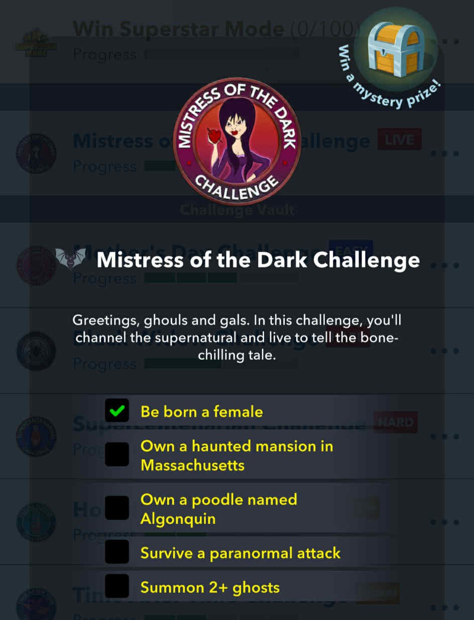 BitLife'ta Karanlığın Hanımı Mücadelesi