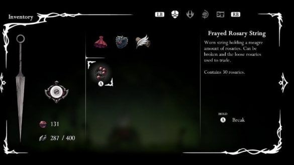 ¿Deberías romper la cuerda del rosario deshilachada en Hollow Knight Silksong?
