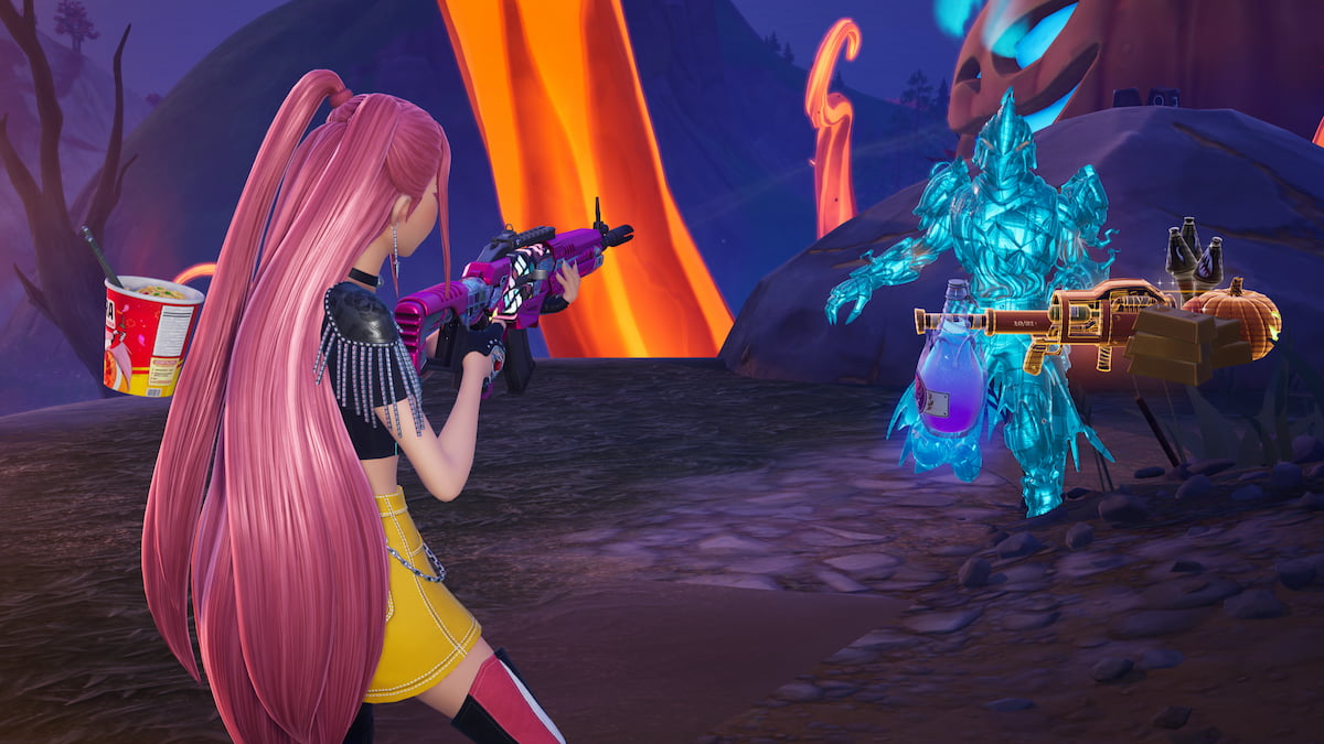 Atirando no Escultor Supremo em Fortnite