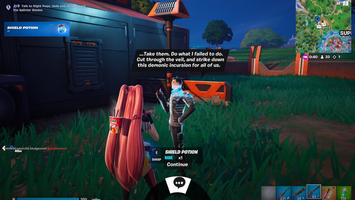 Leider gibt es auf der gesamten Insel nur einen Scout-Spezialisten und einen Heavy-Spezialisten. Am besten geht ihr vom Battle Bus direkt zu einem von ihnen, um sicherzustellen, dass andere Spieler sie nicht vor euch anheuern, da ihr sonst bis zur nächsten Runde warten müsst, um es erneut zu versuchen.