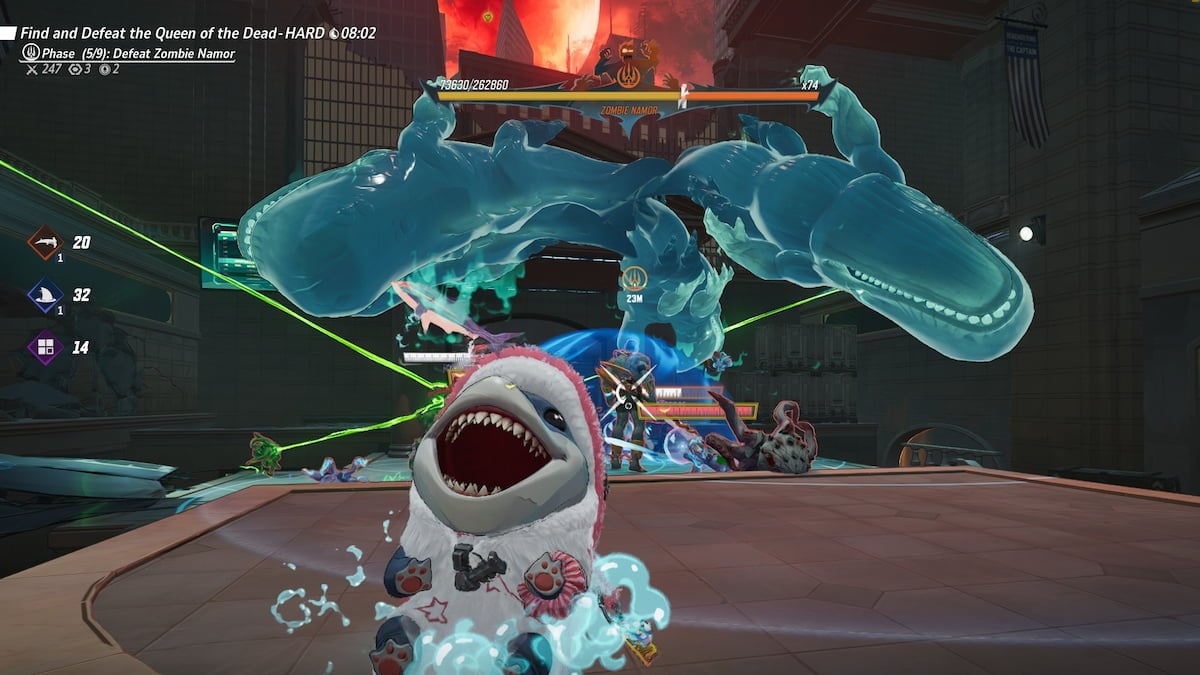 Jeff luchando contra zombies namor marvel rivales zombies