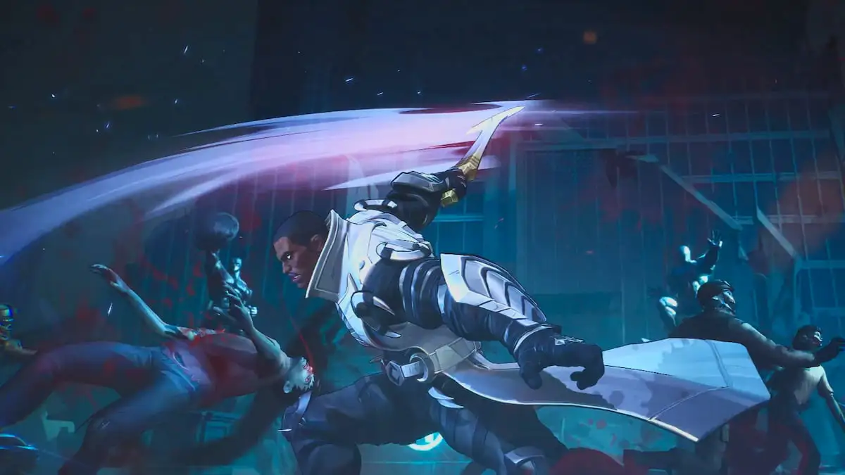 Blade luchando contra zombies en Marvel Rivals.