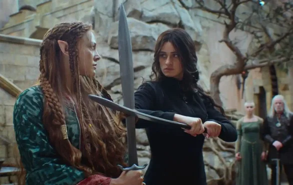Mecia Simson and Anya Chalotra in The Witcher Season 4