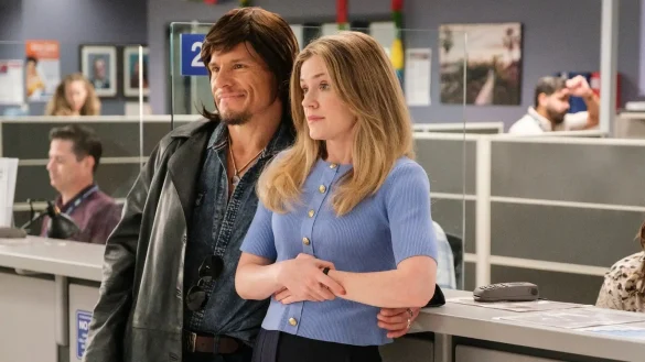 Tony Cavalero and Harriet Dyer in DMV