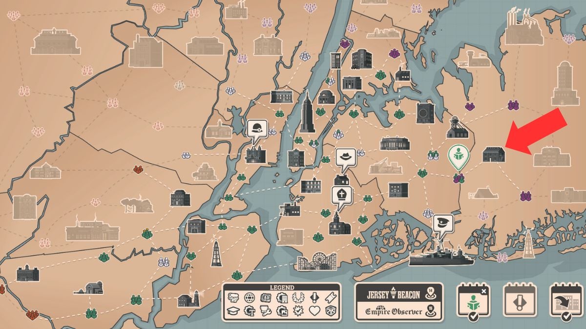 La Academia de Fotografía marcada en un mapa en News Tower.