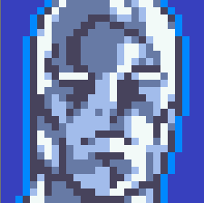 Retrato de surfista plateado