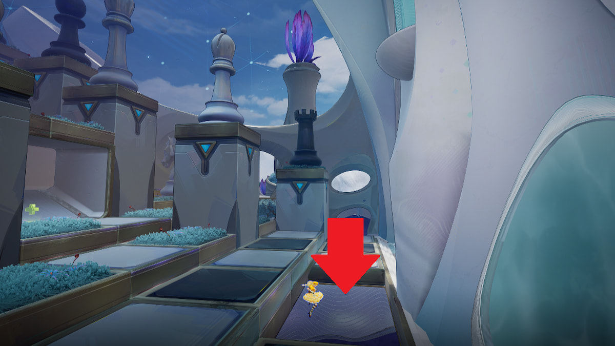 Kuinka saada Grand Garden Gator -saavutus Marvel Rivalsissa 11 Etsi kartan keskeltä valtava torni, jota ympäröivät vesiputoukset joka puolelta. Se on myös suoraan jättimäisen shakkilaudan edessä, jolla voit pelata ansaitaksesi Lost in the Game -saavutuksen.