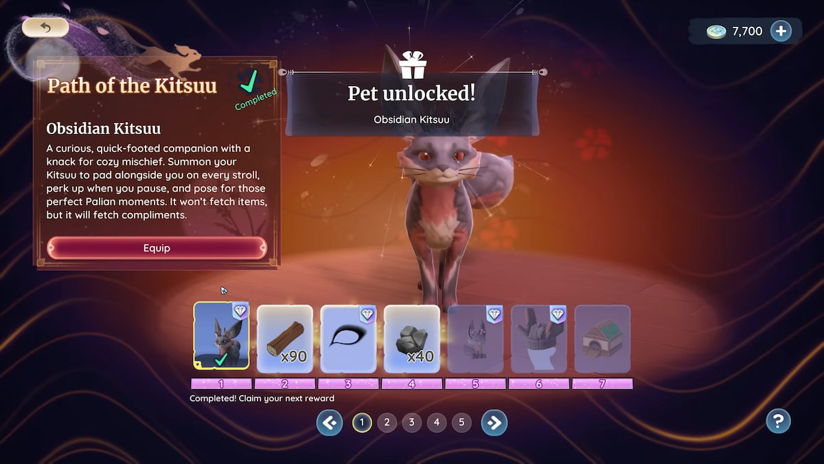 Recompensas del camino lunar en palia