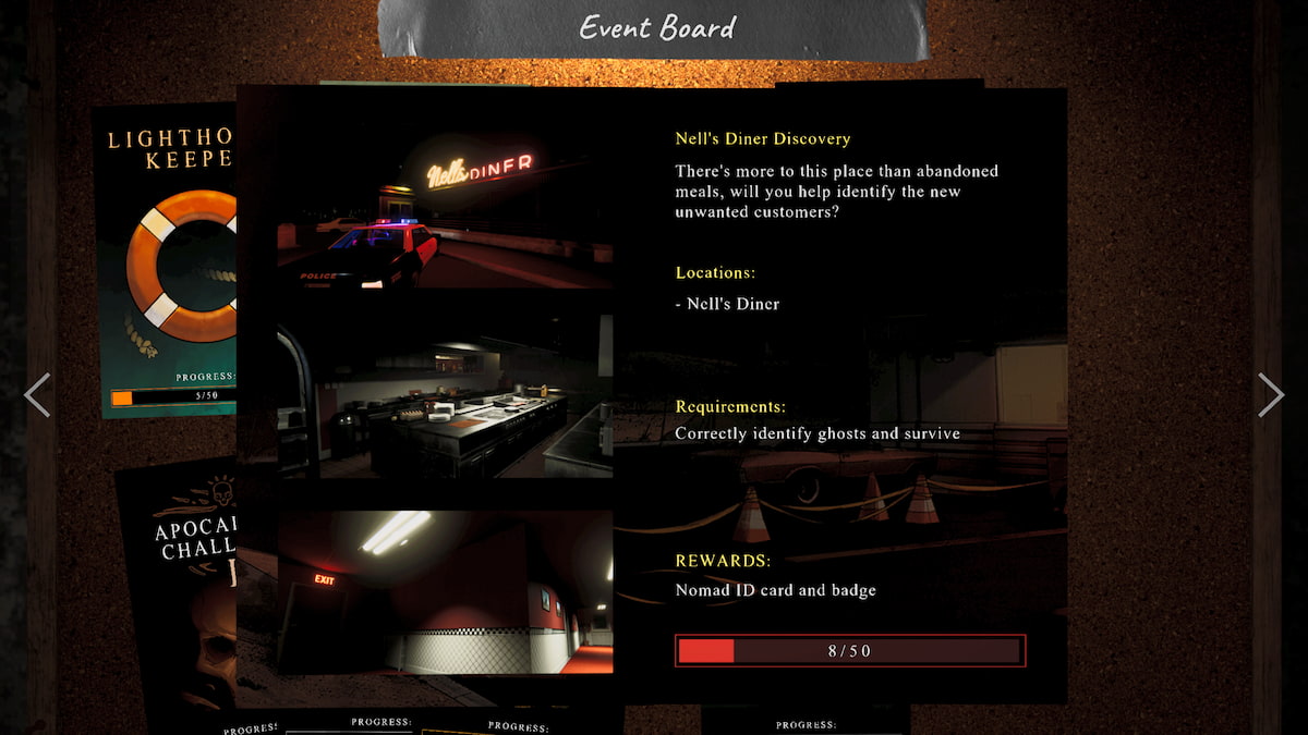 junta de descubrimiento del restaurante de nell en phasmofobia