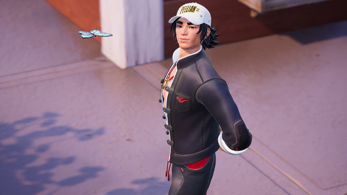 NPC Картер смотрит на бабочку в Fortnite