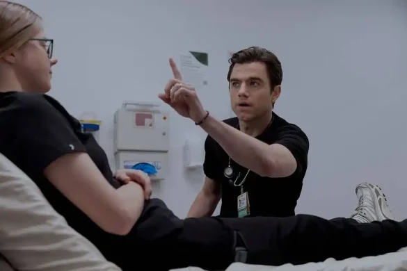 Taylor Dearden and Patrick Ball in The Pitt Season 2