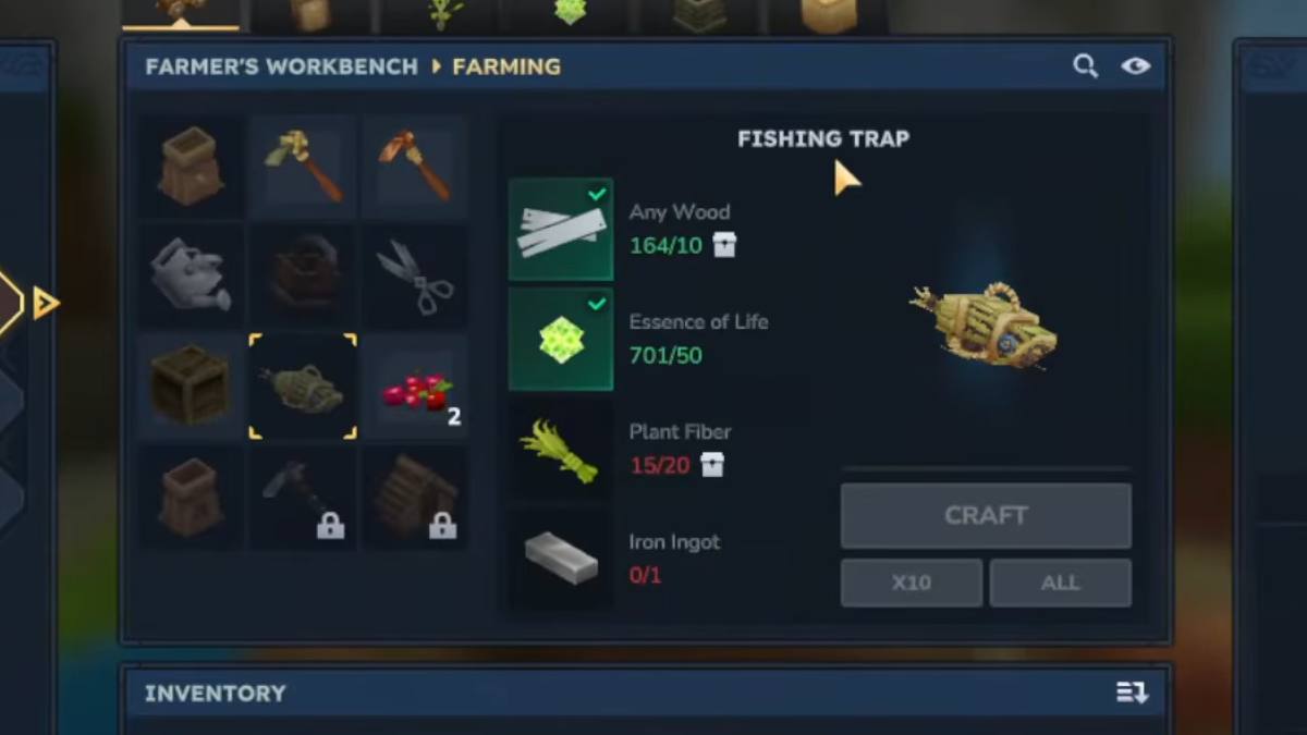 Συνταγή Κατασκευής Παγίδας Ψαρέματος στο Hytale