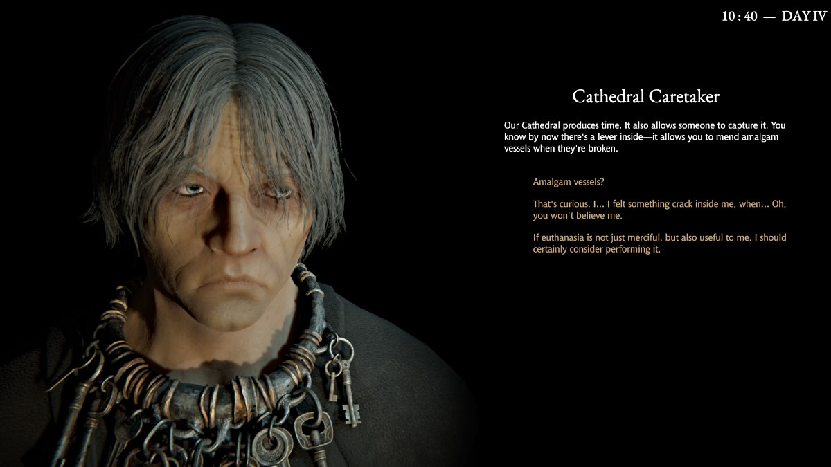 Pokud se vaše ukazatel apatie zcela naplní (jak se stalo v 5. den v rámci příběhu), nebo jste napadeni a zabiti nepřítelem v nebezpečné čtvrti, musíte mít po ruce amalgám, abyste přežili a mohli pokračovat ve své cestě.