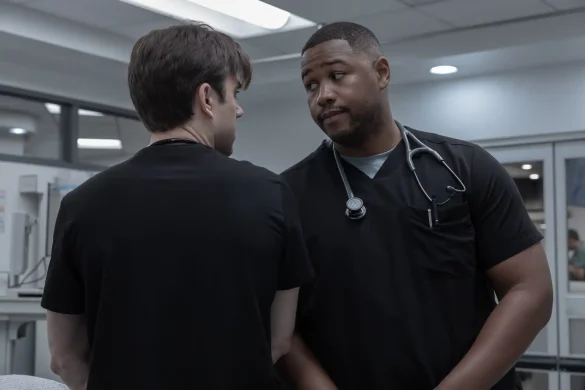 Patrick Ball and Luke Tennie in The Pitt Season 2