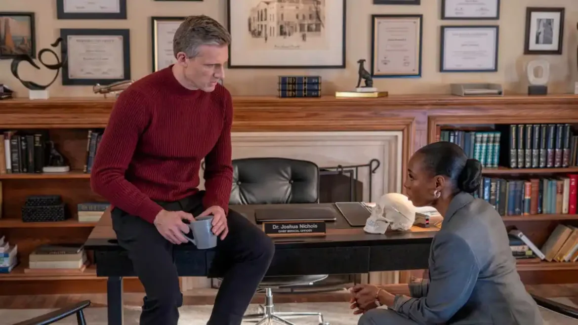Teddy Sears and Tamberla Perry in Brilliant Minds Season 2