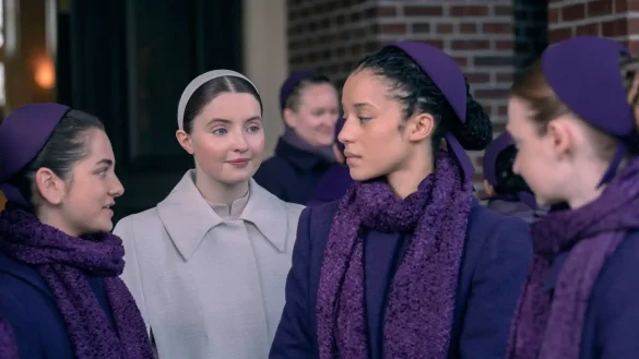Mattea Conforti, Lucy Halliday, and Chase Infiniti in The Testaments