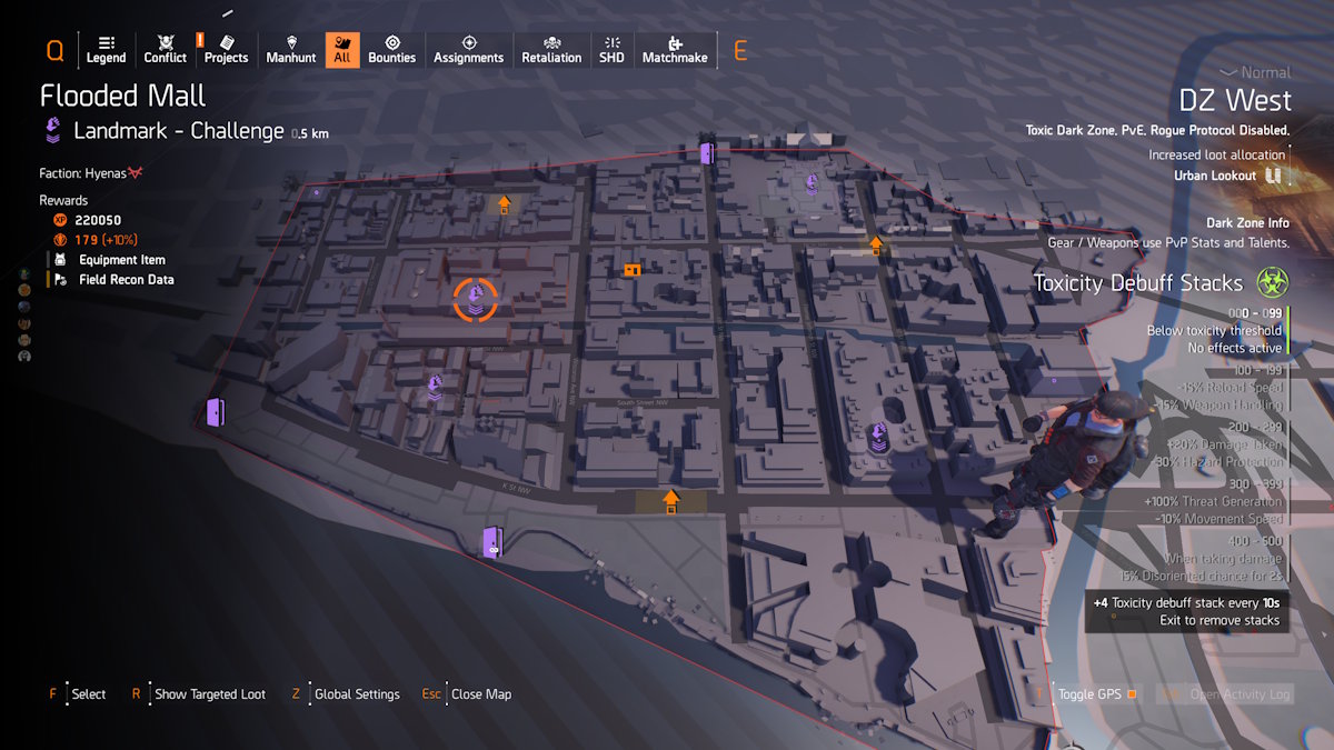 Soluciones de acertijos de caza humana de The Division 2 Y8S2 Scout 6 10 Puntos de referencia de la Zona Oscura de la División 2
