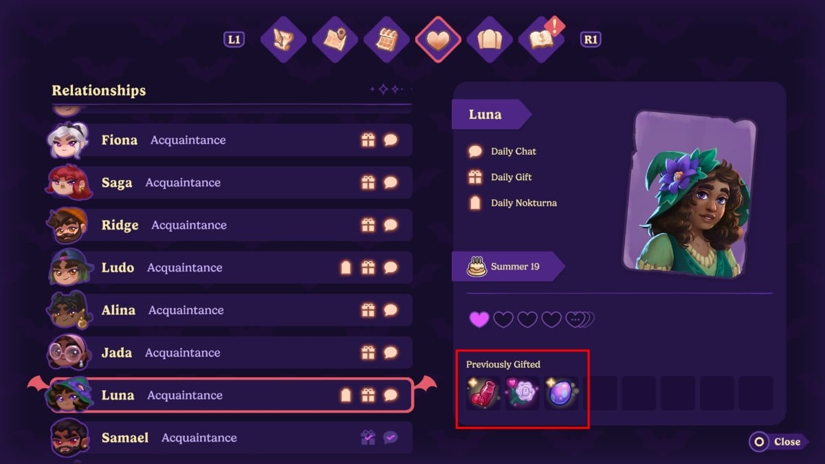 Iconos de regalo de relación Picos de luz de luna